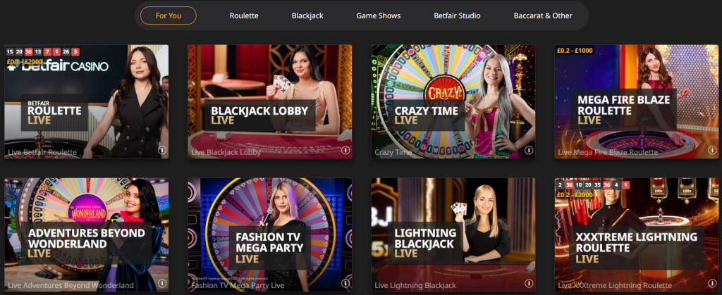 Betfair Live Casino