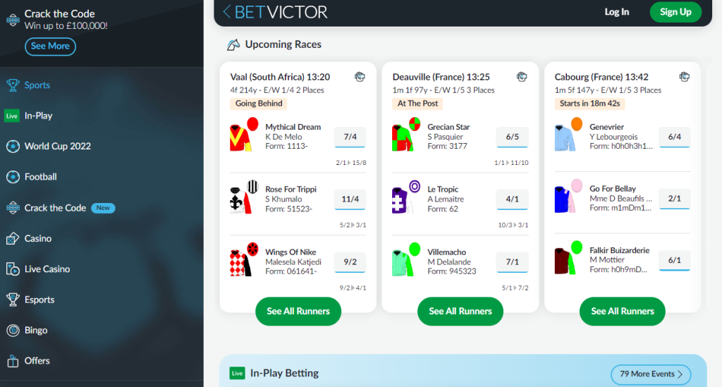 Betvictor Design & Navigation