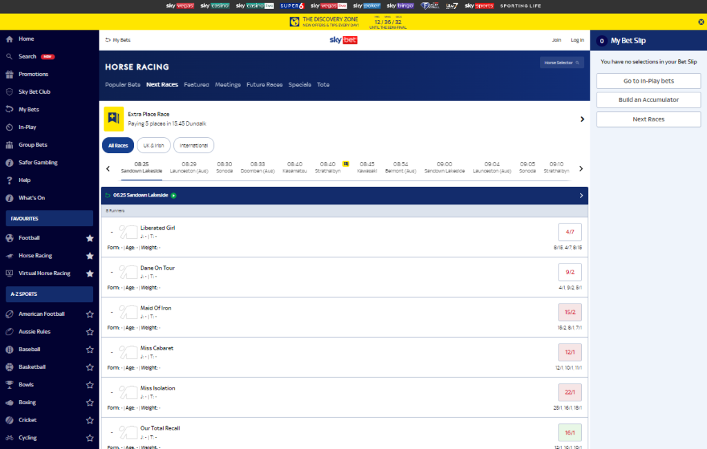 SkyBet Design & Navigation