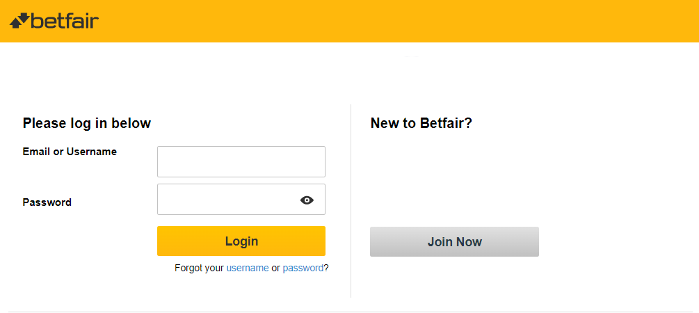 Betfair Login