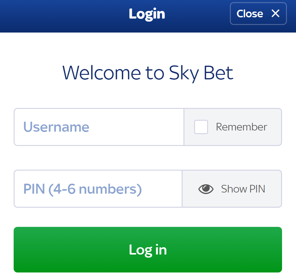 Skybet Login