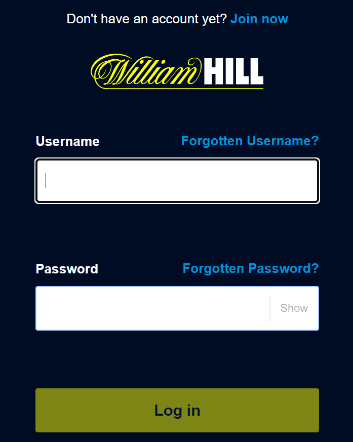 William Hill Log in