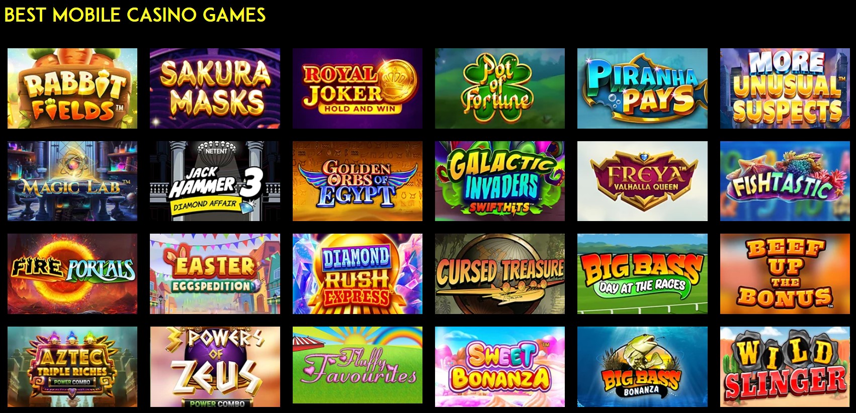 Vegas Mobile Casino Games