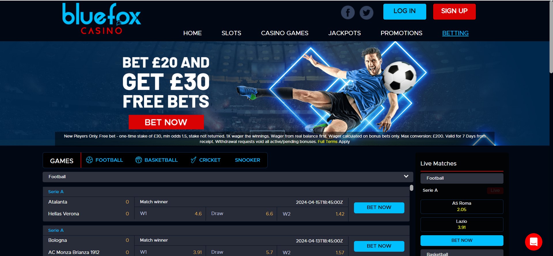 BlueFox Casino Sportsbook Review